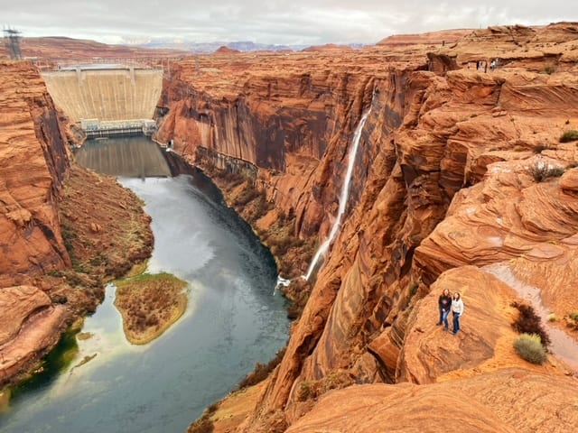 Glen Canyon Dam Overlook on our Arizona road trip itinerary