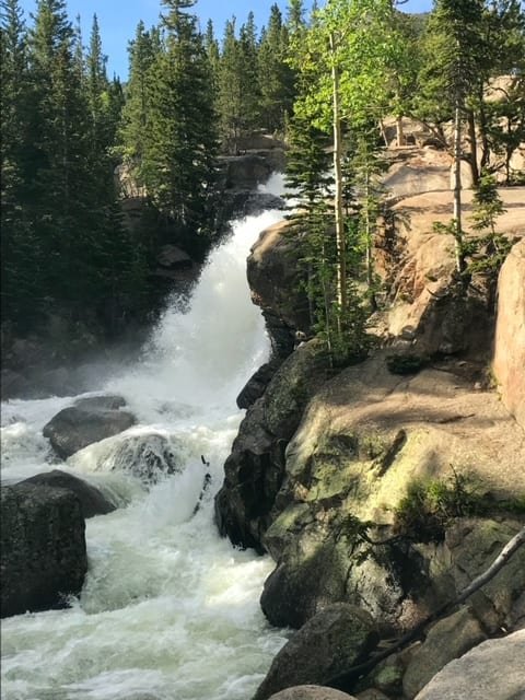 Alberta Falls on the best Colorado Road Trip