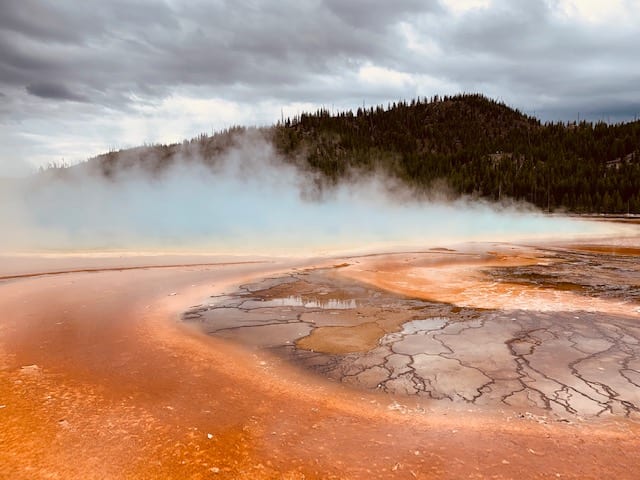 Grand Prismatic on a cloudy day