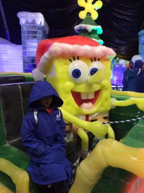 Sponge Bob themed Ice Land at Moody Gardens
