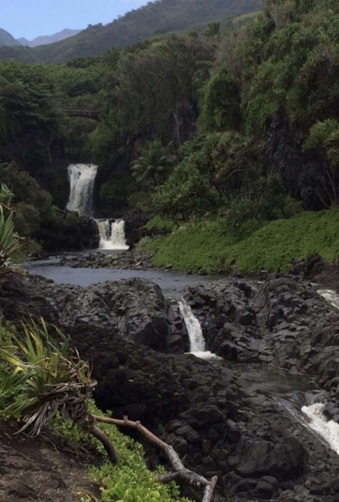 Ohe'o Gulch or Seven Sacred Pools after a heavy rain on the Road to Hana