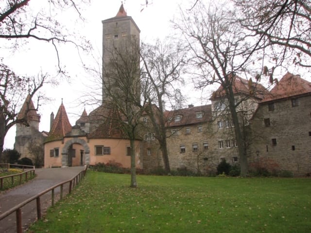Castle Gate town wall Rothenburg medieval German towns