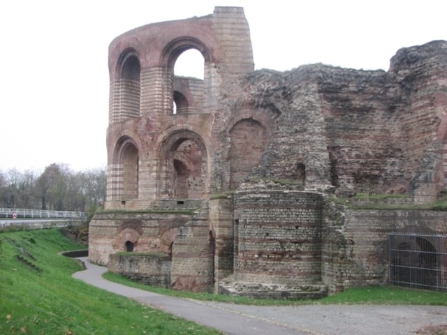 Imperial Bath ruins in medieval German towns Trier