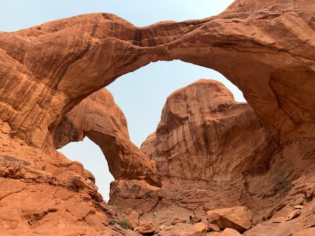 Double Arch on our Utah road trip