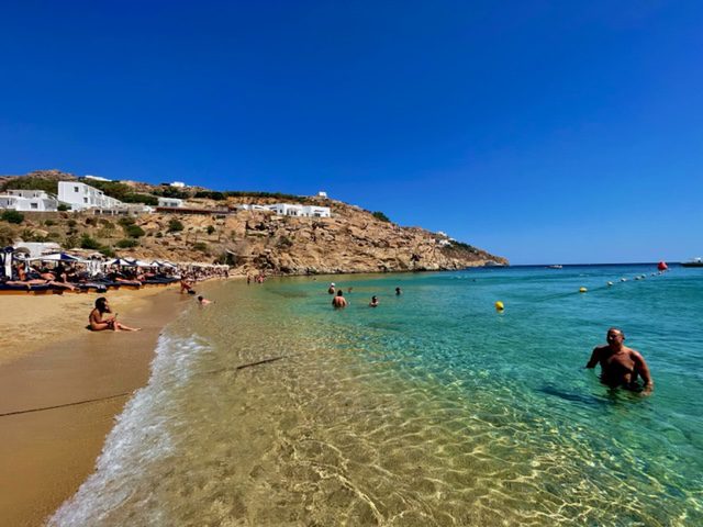 Mykonos beaches on 10 day Greece itinerary